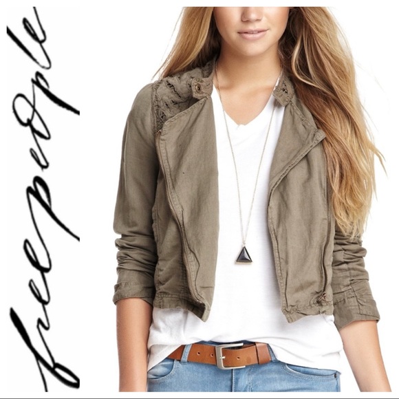 Free People Jackets & Blazers - 💕SALE💕 Free People Cutwork Moto Jacket